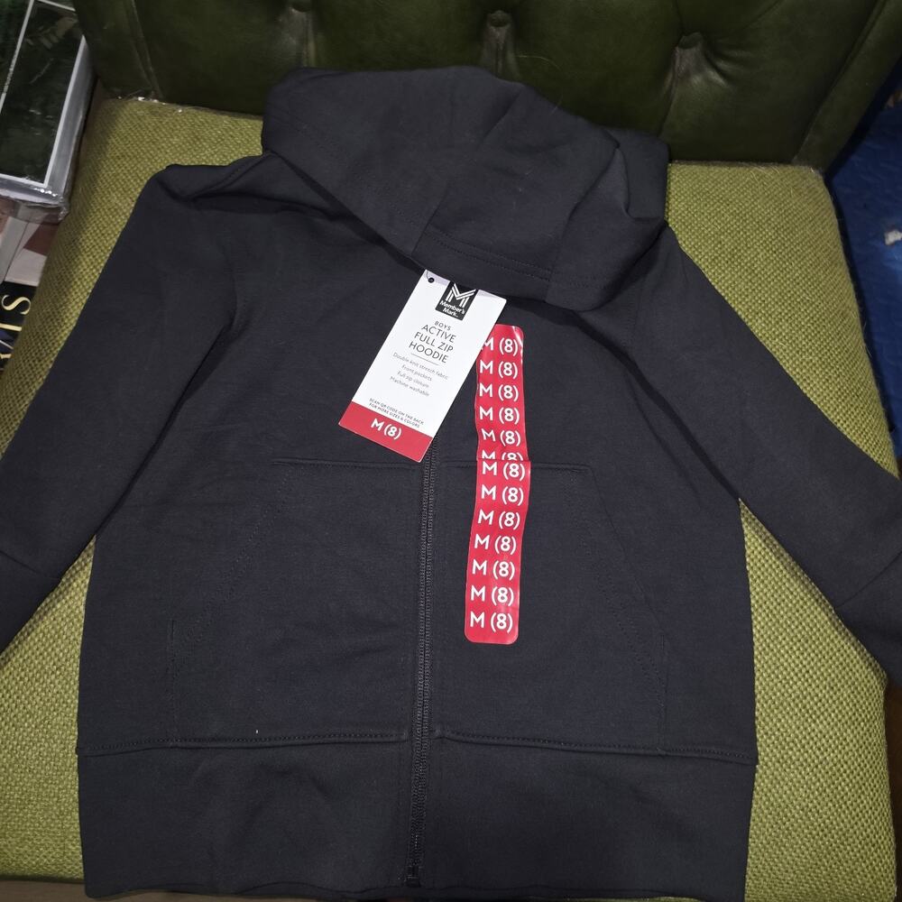 Member's Mark Boys Active Full Zip Hoodie Medium (8) NWT